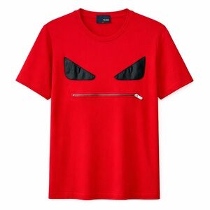 Fendi Monster Leather Eyes T-Shirt